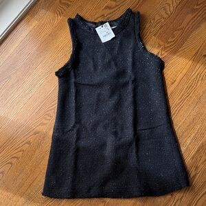 Girls Zara Black Textured Sleeveless Top size 11-12